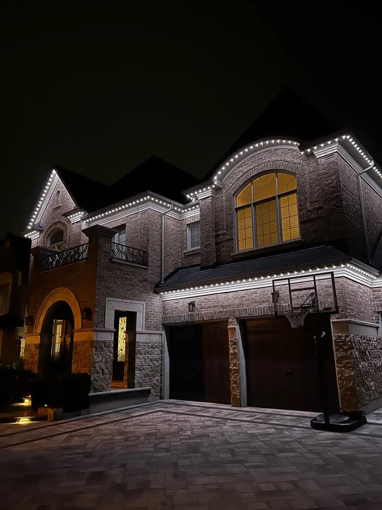 Beautiful home with permanent lighting